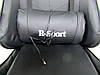 Ігрове крісло K4 R-Sport BLACK з підставкою для ніг + масажером, фото 6