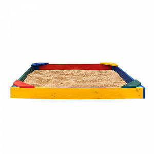 Дитяча пісочниця дерев'яна Baby Sport SB Різнобарвна 145х145х12 см (Песочниця - 15)