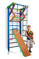 Детский спортивный игровой уголок Baby Sport SB Радуга Дерево Разноцветный 220х80 см (3-220)