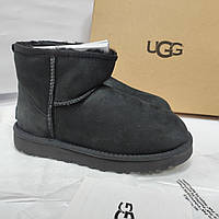 Женские мини уггі черный замш ugg Australia 37-40р25.5см