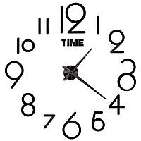 3Д годинник настінний, чорний (40-120 см) 9020-011 1 шт.