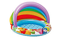 Детский надувной бассейн Intex Винни Пух c навесом 45 л 102х69 см Разноцветный (IP-167550)