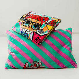 Плед із рукавами дитячий з мікрофібри Лол теплий рукоплед для дівчинки LOL