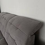 Розкладний диван з нішею сірого кольору, фото 10