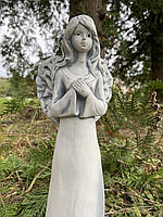Садовая фигура, статуэтка Ангел для декора сада изготовлен из цемента, ручной работы 23 см.