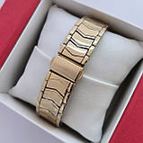 Жіночий наручний годинник Michael Kors (майкл корс) золотий з чорним, камінчики навколо циферблата - код 2312b, фото 6