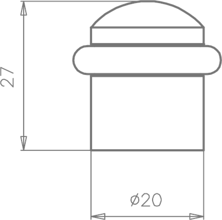 Стопор дверний 115/01 01 - латунь BRASS 115/01 TUPAI Португалія, фото 2