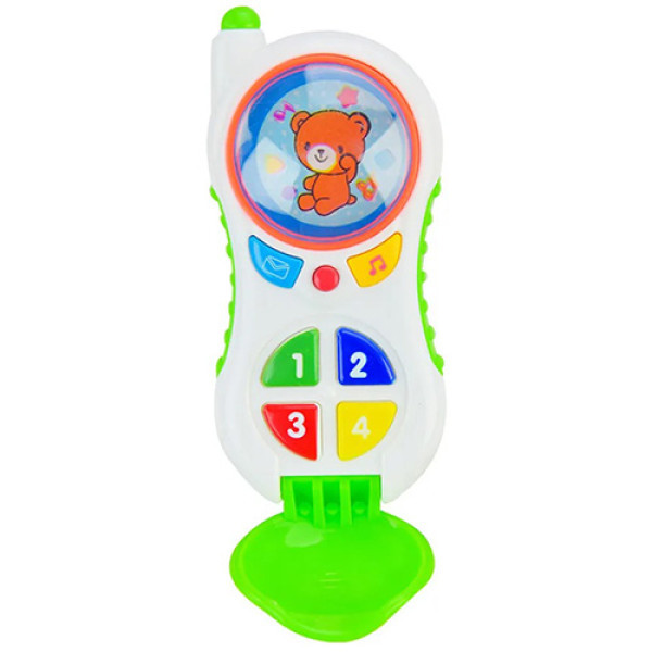 Дитячий мобільний телефон іграшка Країна Іграшок PL-721-46 G на українській мові Зелений (PL-721-46 Green-RT)
