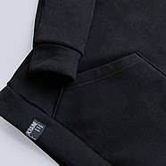 Худі унісекс чорне принт "Барвінок як символ життєвої сили" / оригінальний дизайн, фото 4