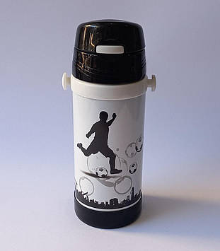 Термос дитячий з трубочкою та ремінцем 320 мл A-Plus AP-1776-black