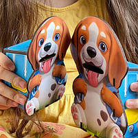 Дерев'яний пазл-сортер, вкладиш, Погодуй собачок Розвиваюча гра для дітей, Ань-янь, 16*11*5см (ПСФ113), фото 2