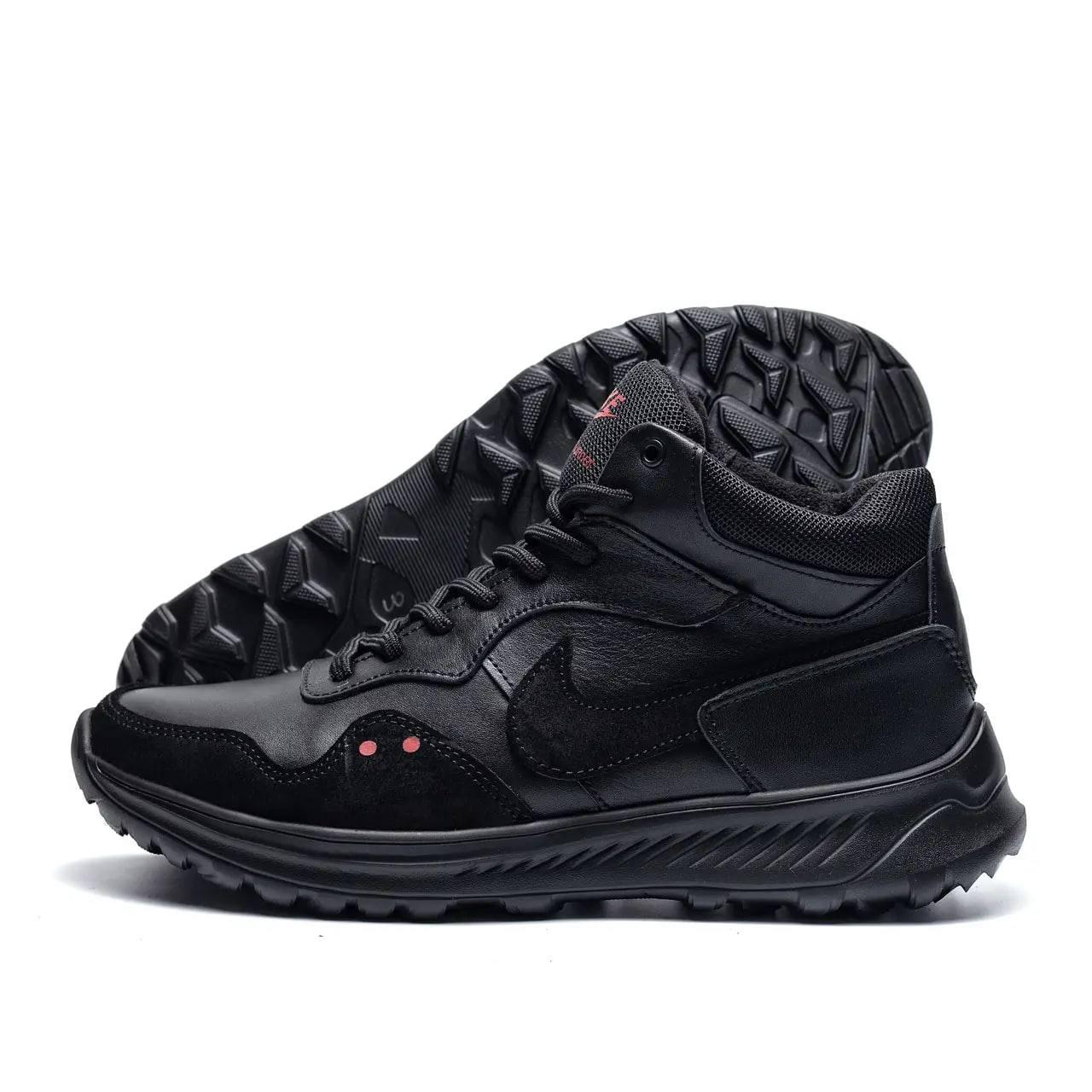 Чоловічі зимові високі кросівки Nike Venture Runner, чоловічі утеплені кросівки на хутрі, чоловіче взуття зима