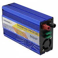 Инвертор синий корпус Lemanso с 12VDC до 230V AC 500W 600VA