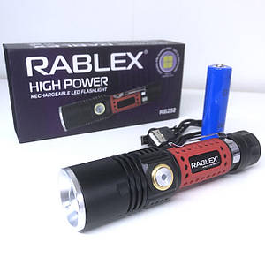 Ліхтарик ручний  P50 + Zoom + акумулятор + індикатор заря Rablex RB 252 (120 шт/ящ)