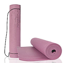 Килимок для йоги та фітнесу PowerPlay 4010 PVC Yoga Mat Рожевий (173x61x0.6)