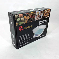 Ваги кухонні DOMOTEC MS-125 Plastic, точні кухонні ваги, ваги для зважування продуктів. OL-745 Колір: зелений