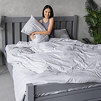 Комплект постельного белья Страйп светло-серый (двухспальный)