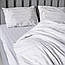 Комплект постільної білизни Страйп світло-сірий (півторачний), фото 3