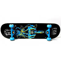 Скейтборд деревянный Space Sport "EYE" с PU-колесами Разноцветный Клен ABEC 9 79х20 см (DP-1736302984)