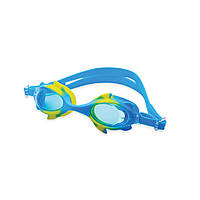 Детские очки для плавания, для мальчиков и девочек с Anti-туманным покрытием, Leacco, Сине-лимонные G-04 №8