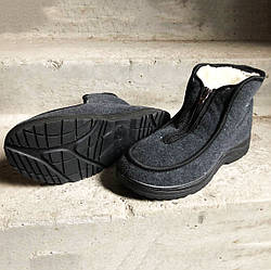 Бурки зимові Розмір 43, Бурки бабусі Дідусь, Бурки низькі, Зручне робоче взуття ZW-227 для чоловіків