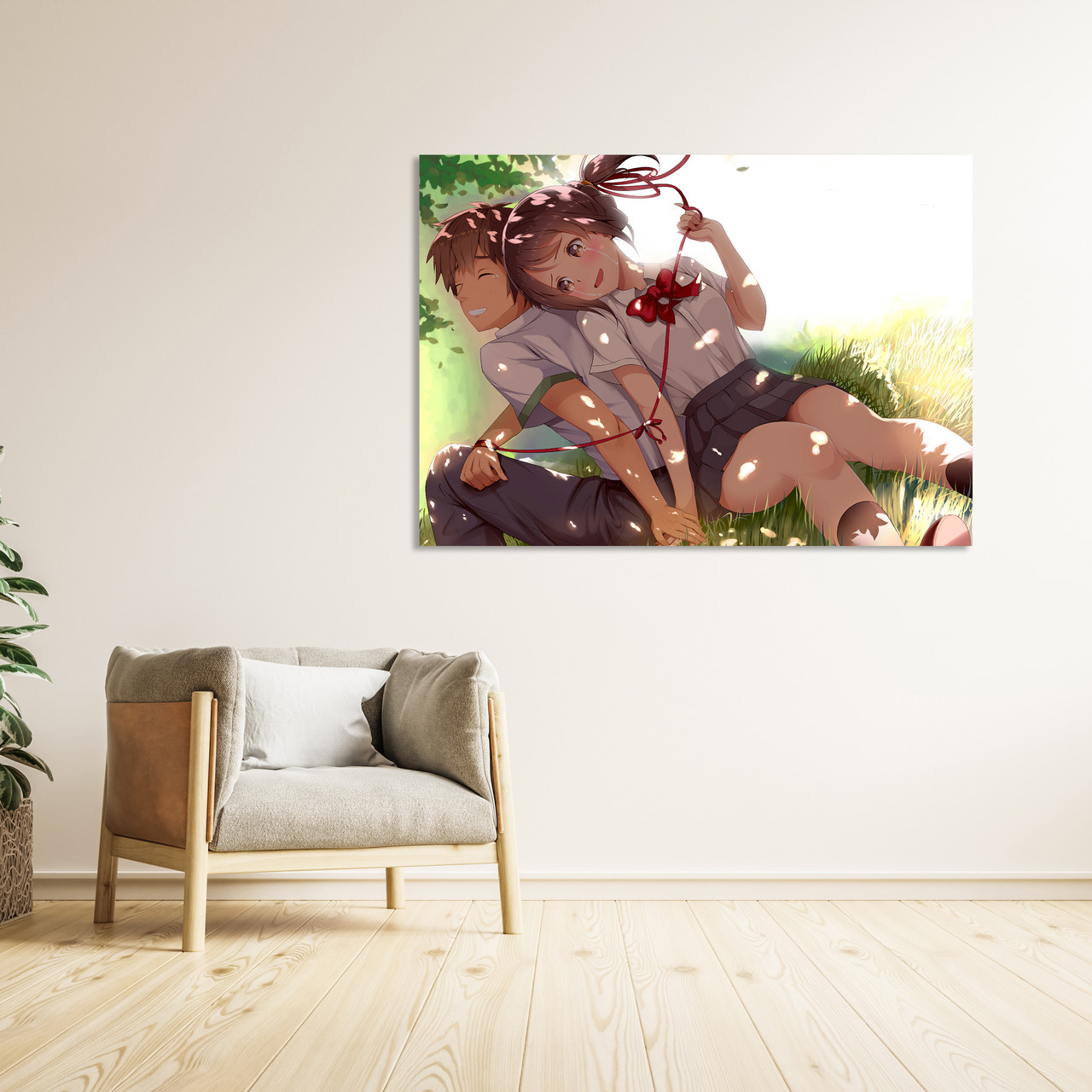 Плакат-постер із принтом Your Name Твоє ім'я Такі Тачібана Mitsuha Міямідзу порізнь, фото 1