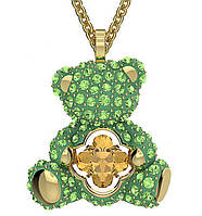 Кулон Teddy зеленый с камнями Swarovski Кулон мишка Teddy Swarovski