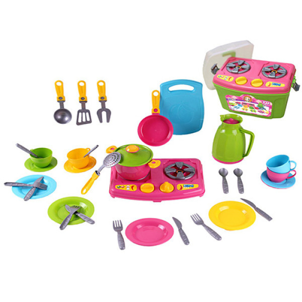 Набір іграшкового посуду з плиткою Технок 3596TXK K на 37 предметів (3596TXK-RT)