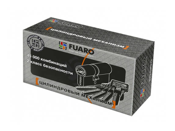 Циліндровий механізм R600/70 mm 35/35 (30+10+30) BBP- матова латунь BRASS 26113 FUARO Китай, фото 3