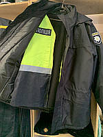 Бушлат "Поліція" комплектний (флісовий утеплювач+світловідбивний жилет)роз. 54-56