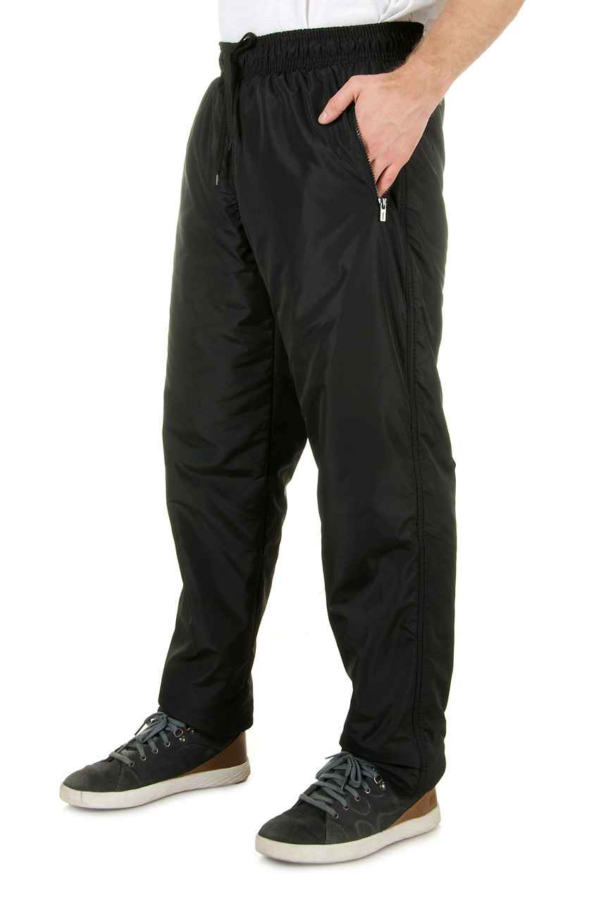 Чоловічі теплі спортивні штани з плащової тканини на флісі розміри від 50 до 58