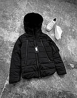 Куртка мужская демисезонная (черная) стеганая молодежная курточка на осень-весну-еврозиму ssle2