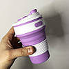 Похідний кухоль силіконовий складаний , Складний кухоль для кави, Силіконовий IJ-726 складаний стаканчик, фото 2