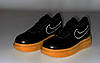 Кросівки зимові чоловічі Nike Air Force 1 Luxe GORE-TEX Найк Гор-Текс чорні шкіра термо осінь єврозима -5, фото 10