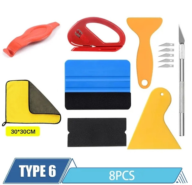 Інструмент для обклеювання автоплівкою, набір 8 шт (type6), фото 1