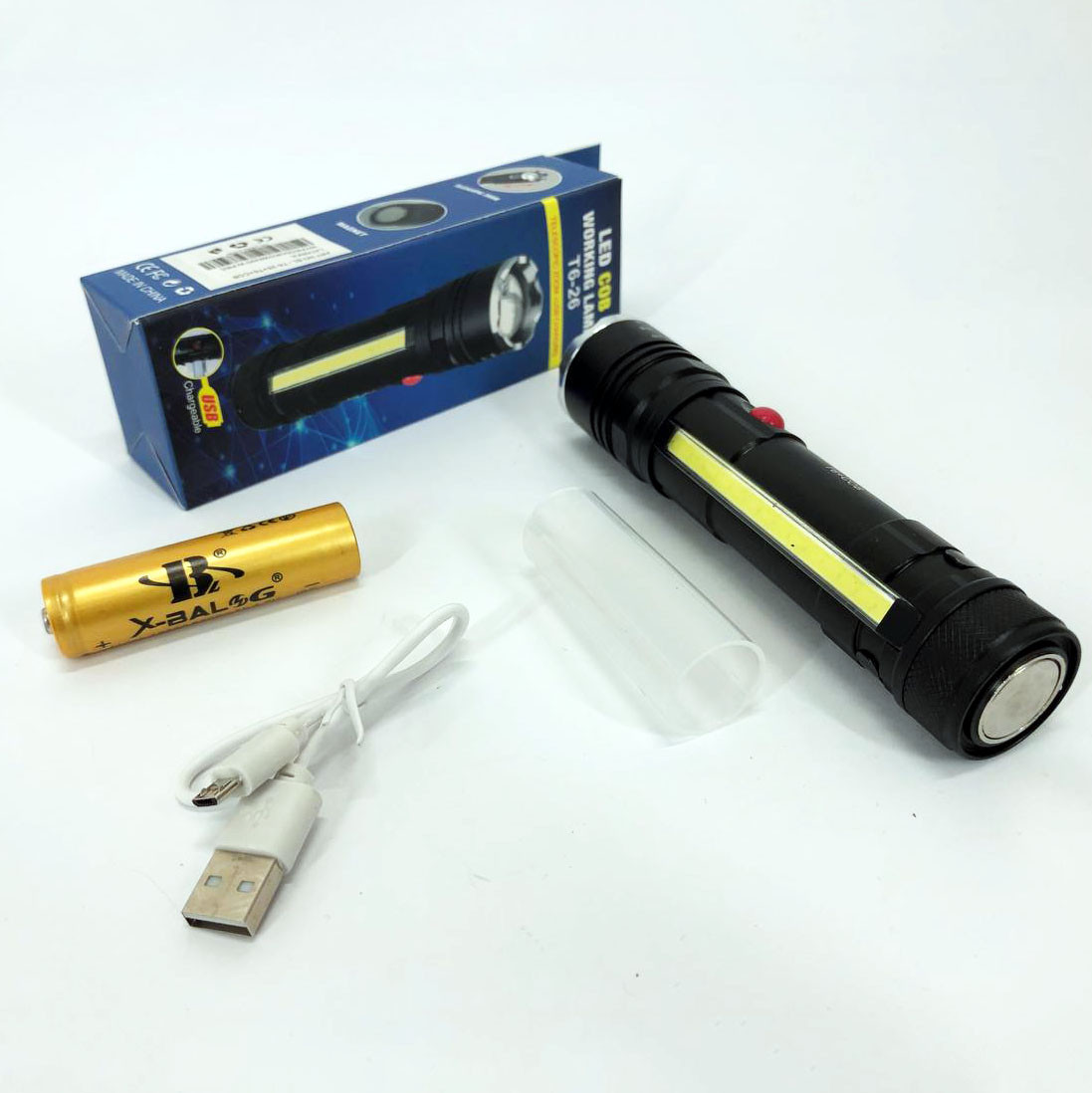 Фонарик Police T6-26+T6+COB тактический аккумуляторный ручной, Мощный ...