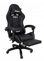 Игровое кресло для геймера с подставкой для ног + массажер R-SPORT K4
