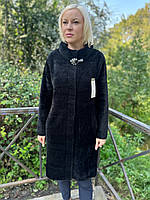 Пальто жіноче Альпака (рр 56-60) чорний