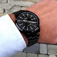 Мужские чёрные наручные часы Casio / Касио классическая модель.