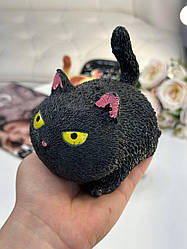 Іграшка гумова Кіт Чорний 17321, Чорний