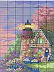 Набір для вишивання за нанесеною на канву схемою "The seaside lighthouse (1)". AIDA 14CT printed, 44*36 см, фото 6