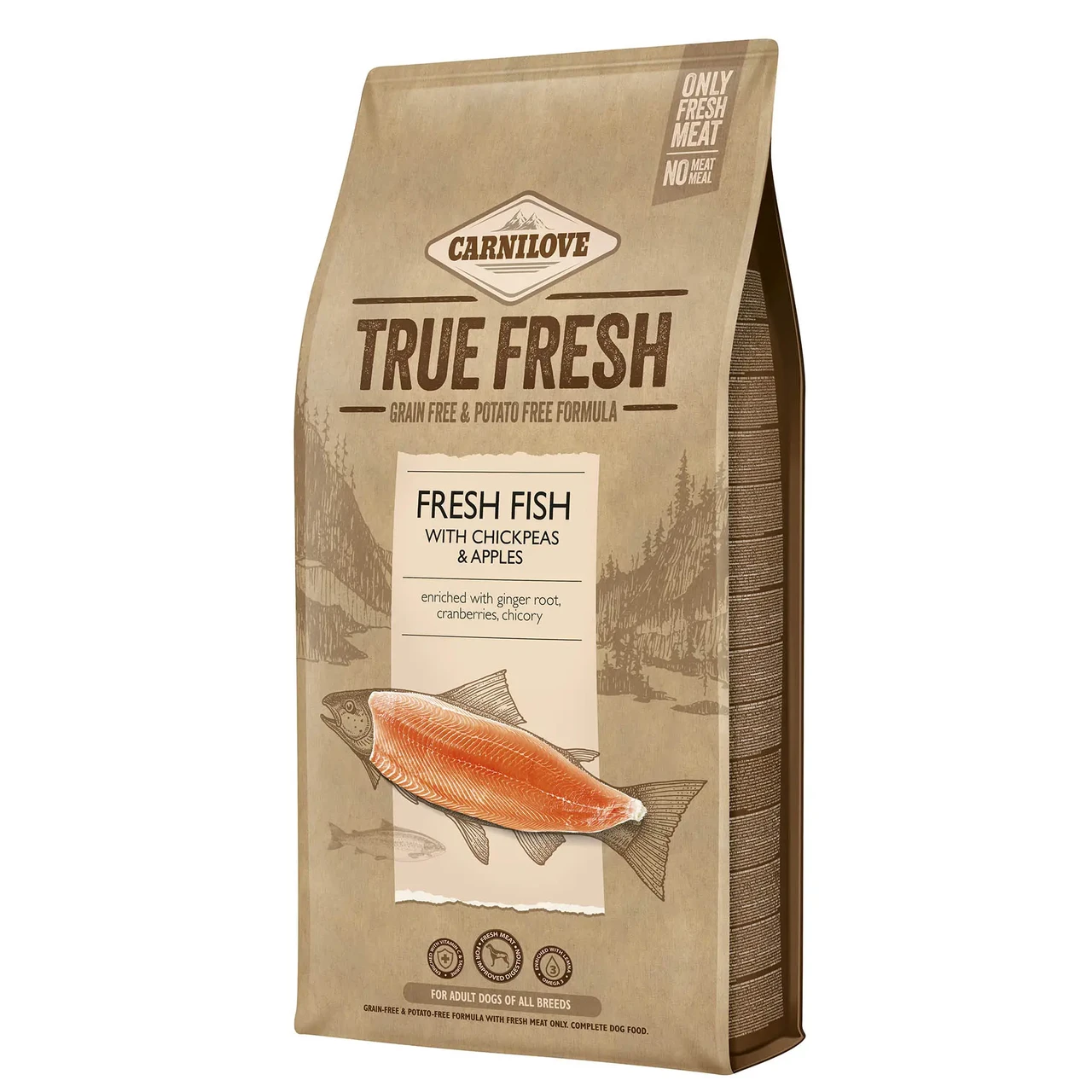 ТЕРМІН 02.2025!!! Сухий корм для собак Carnilove True Fresh FISH for Adult dogs риба 4 кг
