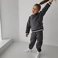 Теплий спортивний костюм для дівчинки М2 Сірий, 110