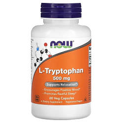 Амінокислота Now L-Tryptophan 500 mg (60 капсул.)