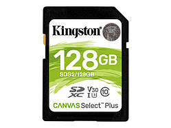 Карта пам'яті Kingston 128GB SDXC UHS-I/U3 Class 10 Canvas Select Plus R100/W85MB/s (SDS2/128GB)