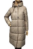 Женская куртка. Размер: 48. Цвет: бежевый. Куртка двусторонняя. Красивая зимняя женская куртка.