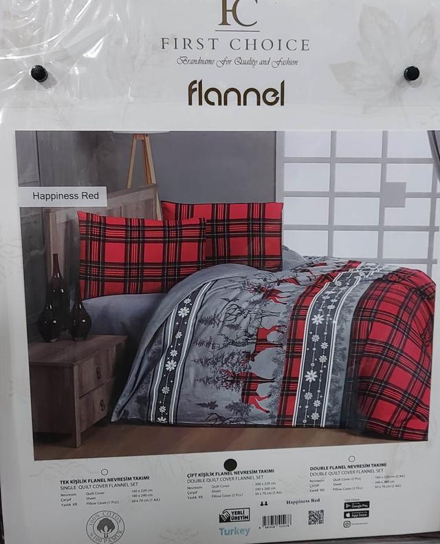 фотографія якісна постільна білизна фланель с оленями