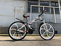Складний велосипед на литих дисках HUMMER 26 колеса 17 рама Білий