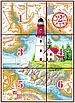 Набір для вишивання за нанесеною на канву схемою "Lighthouse 5 ". AIDA 14CT printed , 33*44 см, фото 4