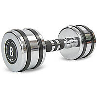 Гантель для фітнесу 8 кг хромована Zelart (1 шт.) TA-8232-8